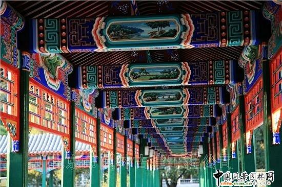园林古建工程作品展示:北京中山公园长廊彩画