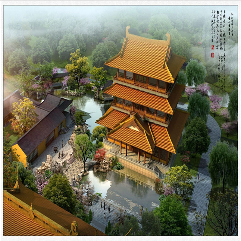 建筑工程承包公司寺庙建筑烧香拜佛寺庙景区寺庙古建园林建筑