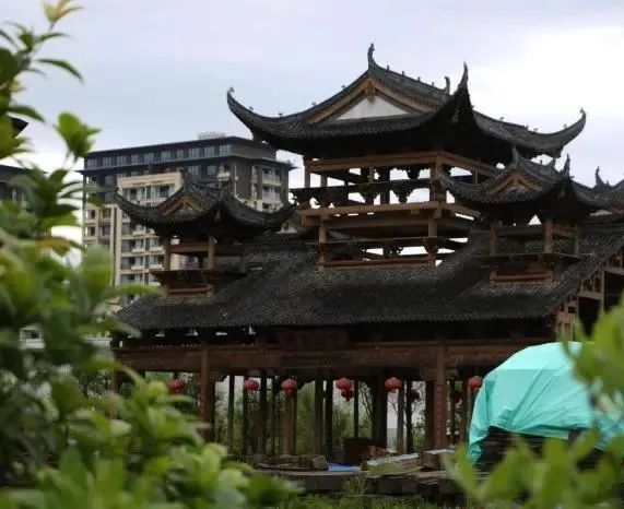 木结构建造_黄山新月徽派古建园林工程