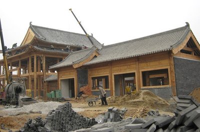 河北邯郸古建园林工程公司 古建施工队 屋面挂瓦队