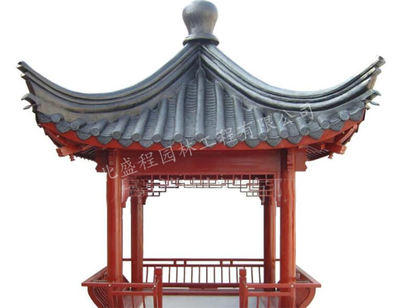 休闲古建凉亭造价-盛程园林-四角古建凉亭承接
