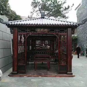 现代木制凉亭定做 加工 仿古凉亭搭建 庭院凉亭定做