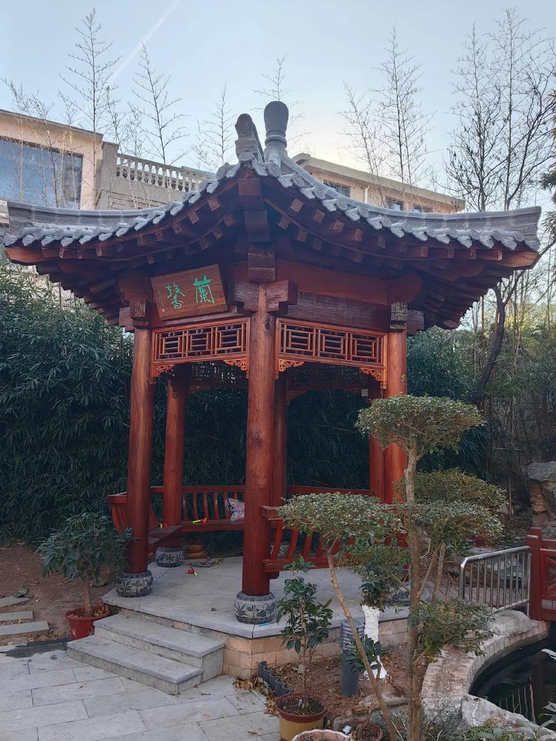 亭子#长廊#仿古建筑 #园林景观工程 #古建青砖青瓦砖雕