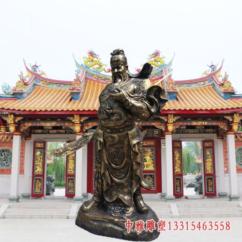 大型关公铜雕塑在吕梁园林绿化工程中的艺术与文化价值